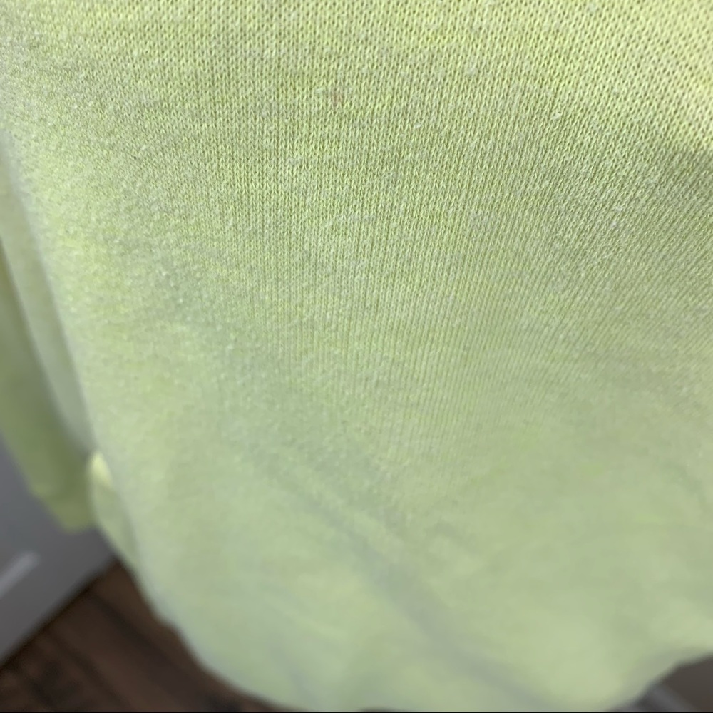 VS PINK Love Pink Back Detail Green Quarter Zip Pullover Sweatshirt - Picture 8 of 15